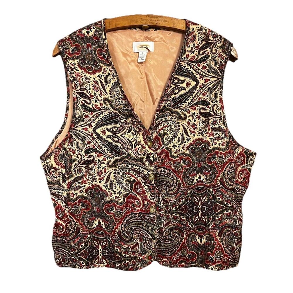 Talbots Vintage 90s Paisley Vest
